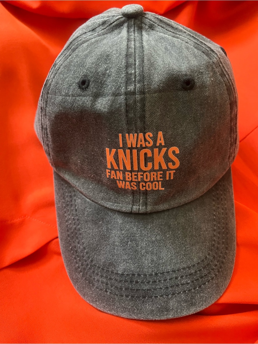 New Charcoal gray "I Was A Knicks Fan Before It Was Cool" hat. 💙🧡💙🧡